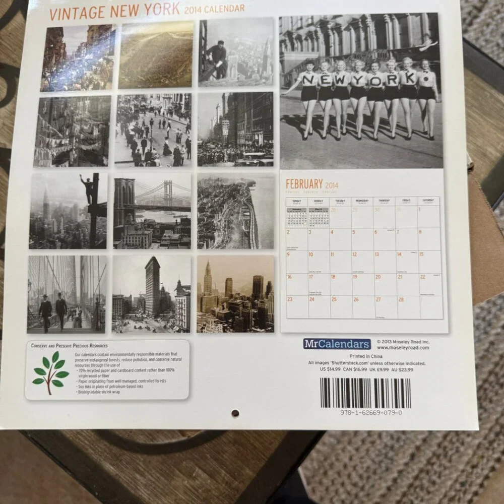 Vintage New York 2014 Wall Calendar (103)